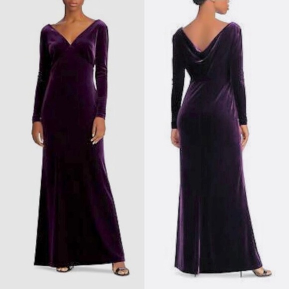 Lauren Ralph Lauren Dresses & Skirts - NWT Lauren Ralph Lauren Velvet Gown Puple
